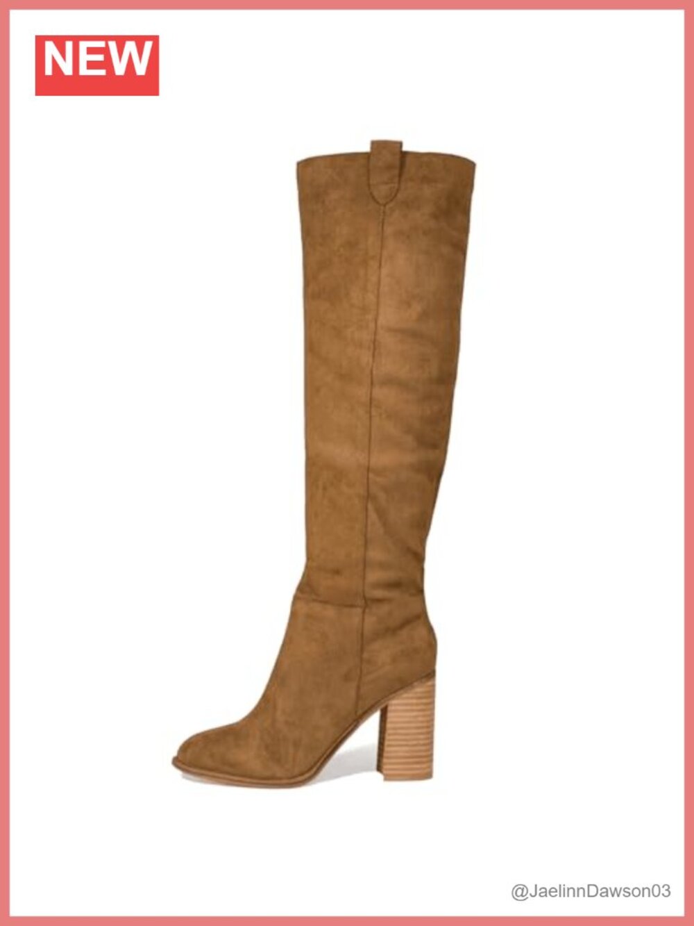 Suede Knee High Boots Tall Slouch Chunky Heel Women Fall